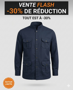 Charger l'image dans la galerie, -30% : La Surchemise Col Mao Élégance Moderne 4 poches
