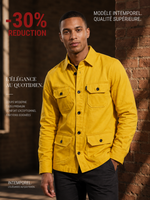 Charger l'image dans la galerie, -30% L'Élégance Décontractée : Votre Nouvelle Surchemise jaune 4 poches Incontournable 🌊