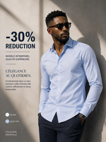 Charger l'image dans la galerie, 🛡️ La Garantie "Élégance Sans Compromis" CHEMISE CLASSIQUE
"Portez-la 7 jours. Si un seul de vos collègues ne vous complimente pas sur votre chemise, on vous rembourse à 100% ET vous gardez la chemise."