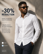 Charger l'image dans la galerie, 🛡️ La Garantie "Élégance Sans Compromis" CHEMISE CLASSIQUE
"Portez-la 7 jours. Si un seul de vos collègues ne vous complimente pas sur votre chemise, on vous rembourse à 100% ET vous gardez la chemise."