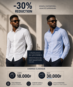 Charger l'image dans la galerie, 🛡️ La Garantie "Élégance Sans Compromis" CHEMISE CLASSIQUE
"Portez-la 7 jours. Si un seul de vos collègues ne vous complimente pas sur votre chemise, on vous rembourse à 100% ET vous gardez la chemise."