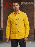 Charger l'image dans la galerie, -30% L'Élégance Décontractée : Votre Nouvelle Surchemise jaune 4 poches Incontournable 🌊