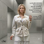 Charger l'image dans la galerie, Surchemise Technique Femme Noire à 4 Poches – Style &amp; Élégance Fonctionnelle Ajustée à la Taille , très Chic &amp; Pratique

